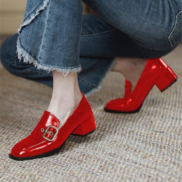 YDN Shoes - YDN Red Patent Leather Heels